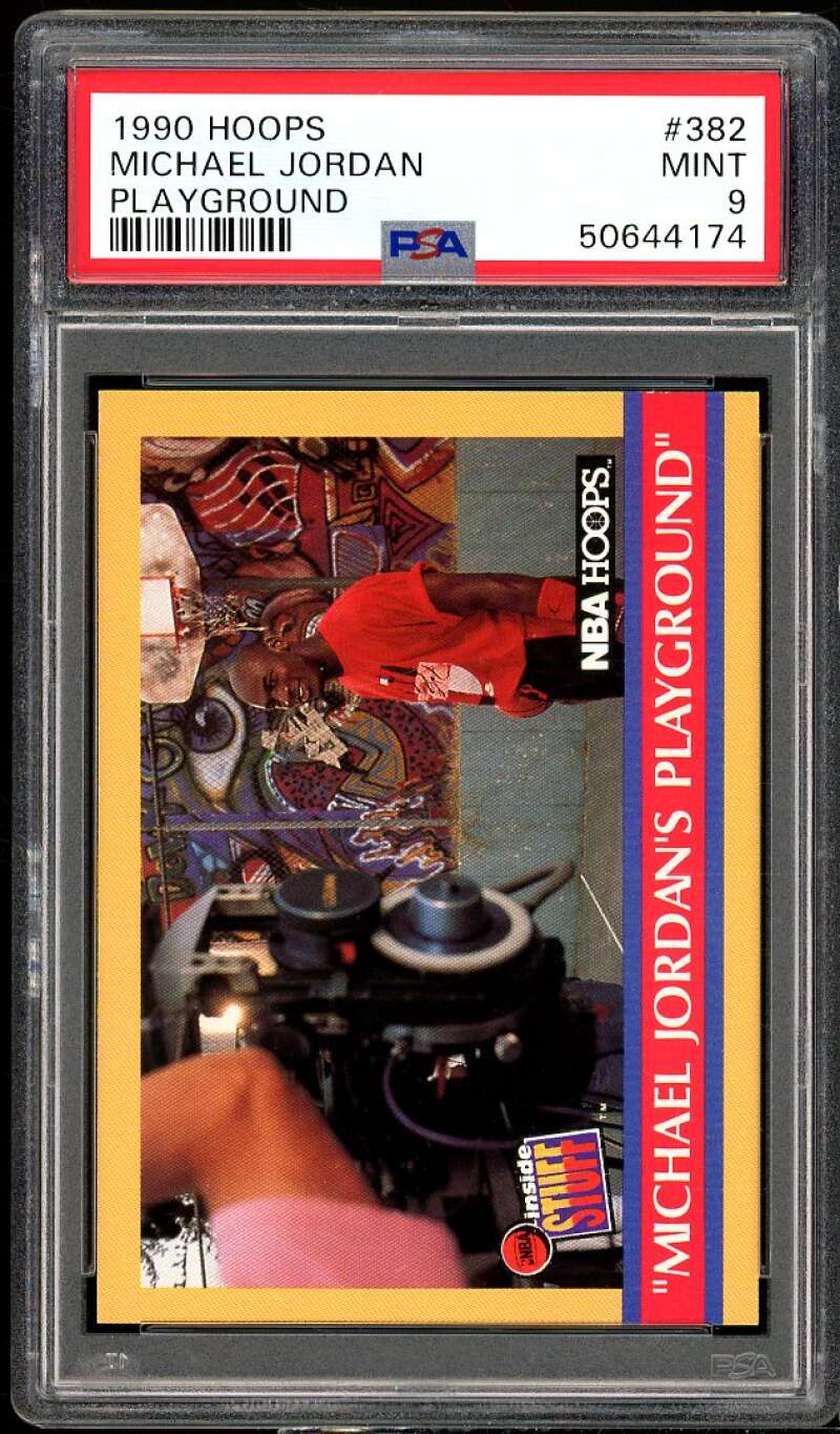 Michael Jordan Card 1990-91 Hoops Playground #382 PSA 9 Image 1