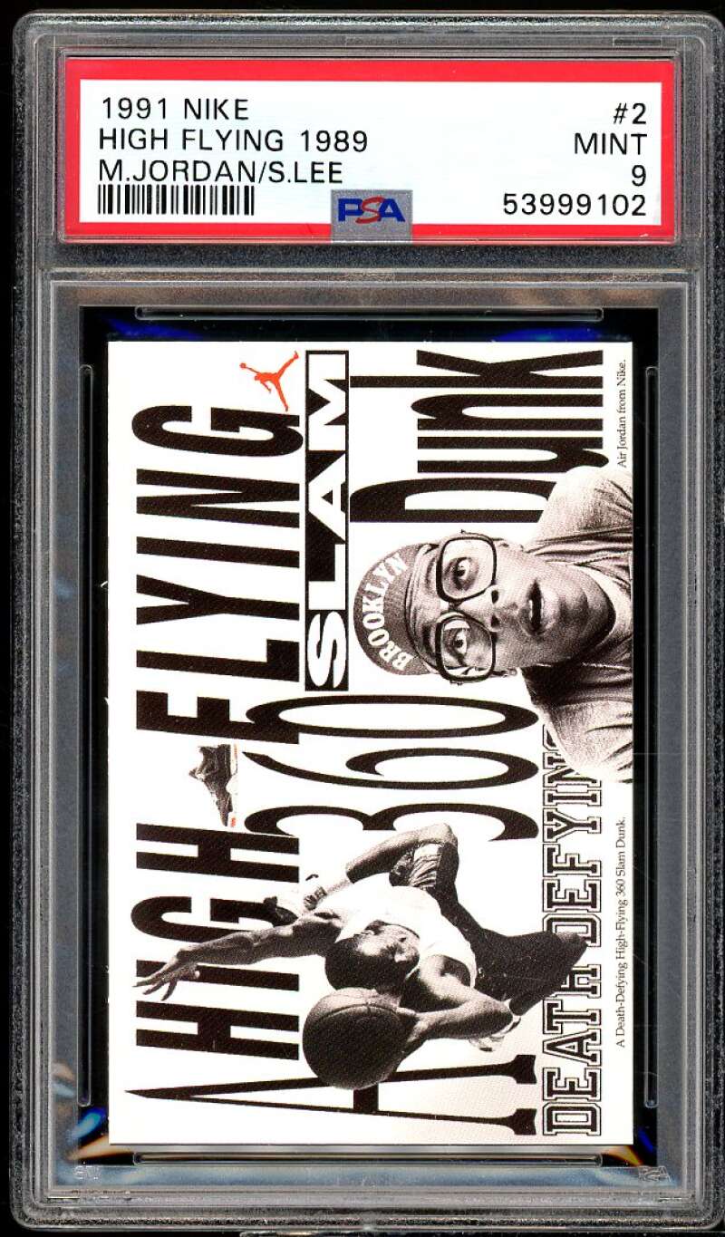 Spike Lee / Michael Jordan Card 1991 Nike High Flying 1989 #2 PSA 9 Image 1