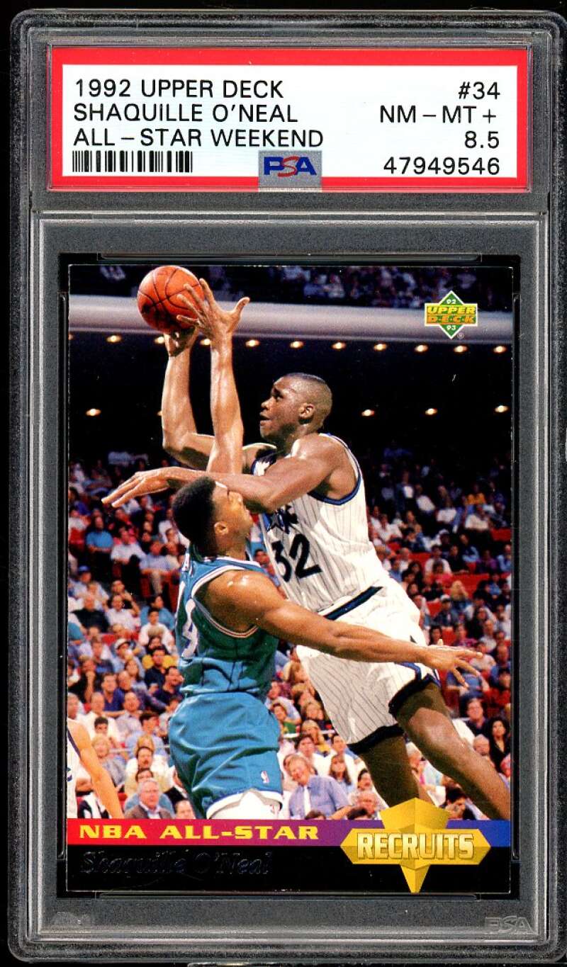 Shaquille O'Neal Rookie Card 1992-93 Upper Deck NBA All-Star Weekend #34 PSA 8.5 Image 1