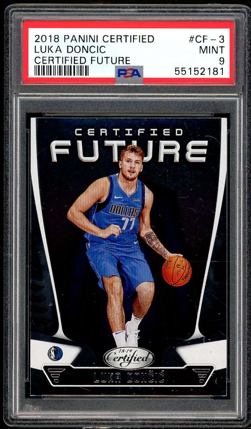 Luke Doncic Rookie Card 2018-19 Panini Certified Certified Future #cf-3 PSA 9 Image 1