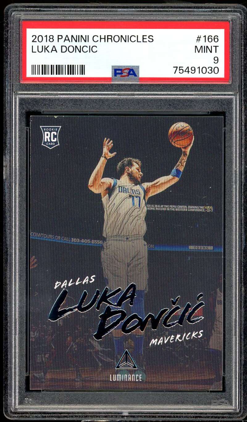 Luka Doncic Rookie Card 2018-19 Panini Chronicles #166 PSA 9 Image 1