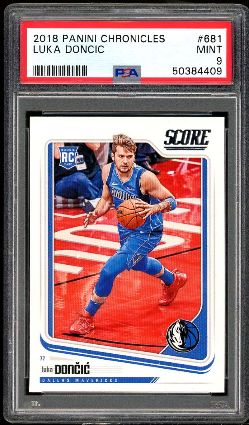 Luka Doncic Rookie Card 2018-19 Panini Chronicles #681 PSA 9 Image 1