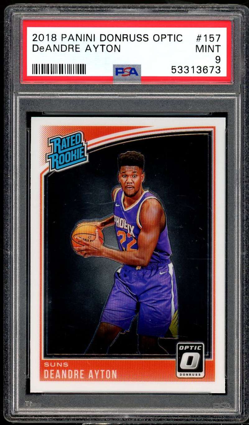 Deandre Ayton Rookie Card 2018-19 Donruss Optic #157 PSA 9 Image 1