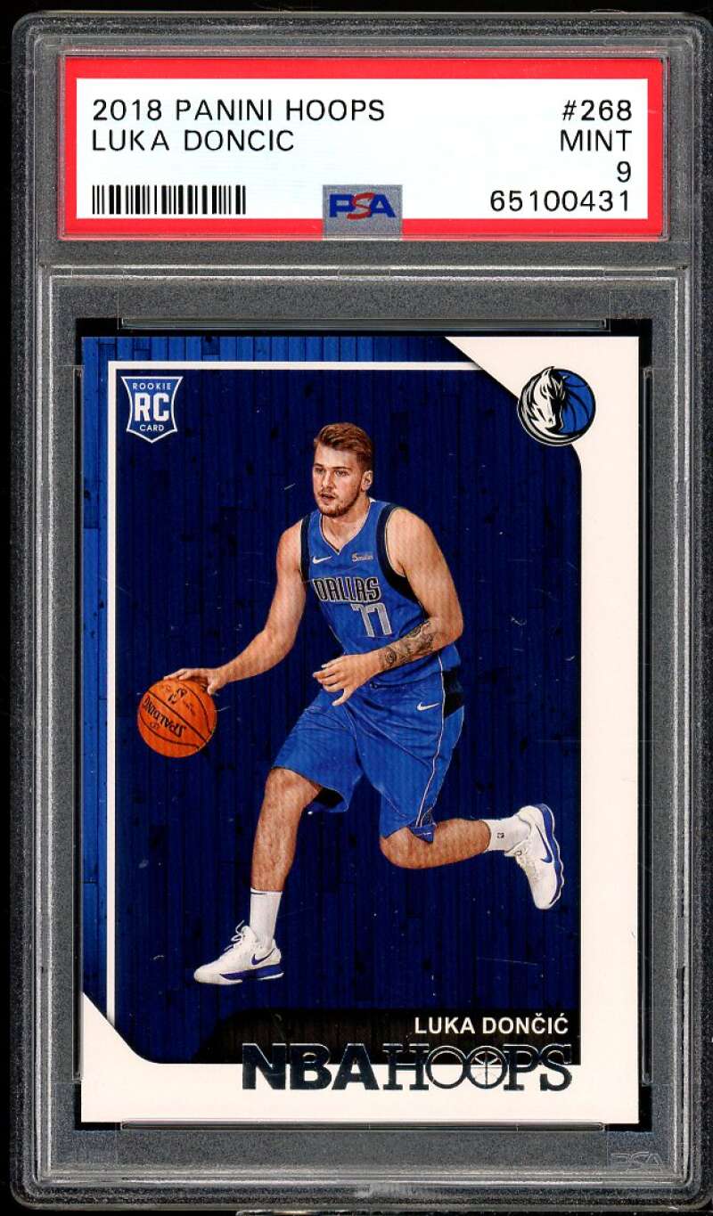 Luka Doncic Rookie Card 2018-19 Panini Hoops #268 PSA 9 Image 1