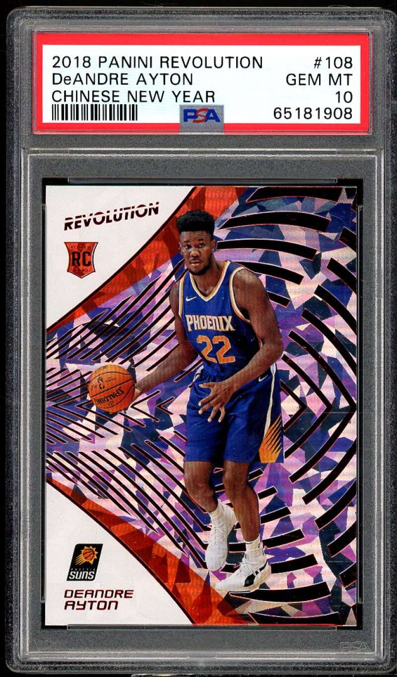 Deandre Ayton Rookie Card 2018-19 Panini Revolution Chinese New Year #108 PSA 10 Image 1