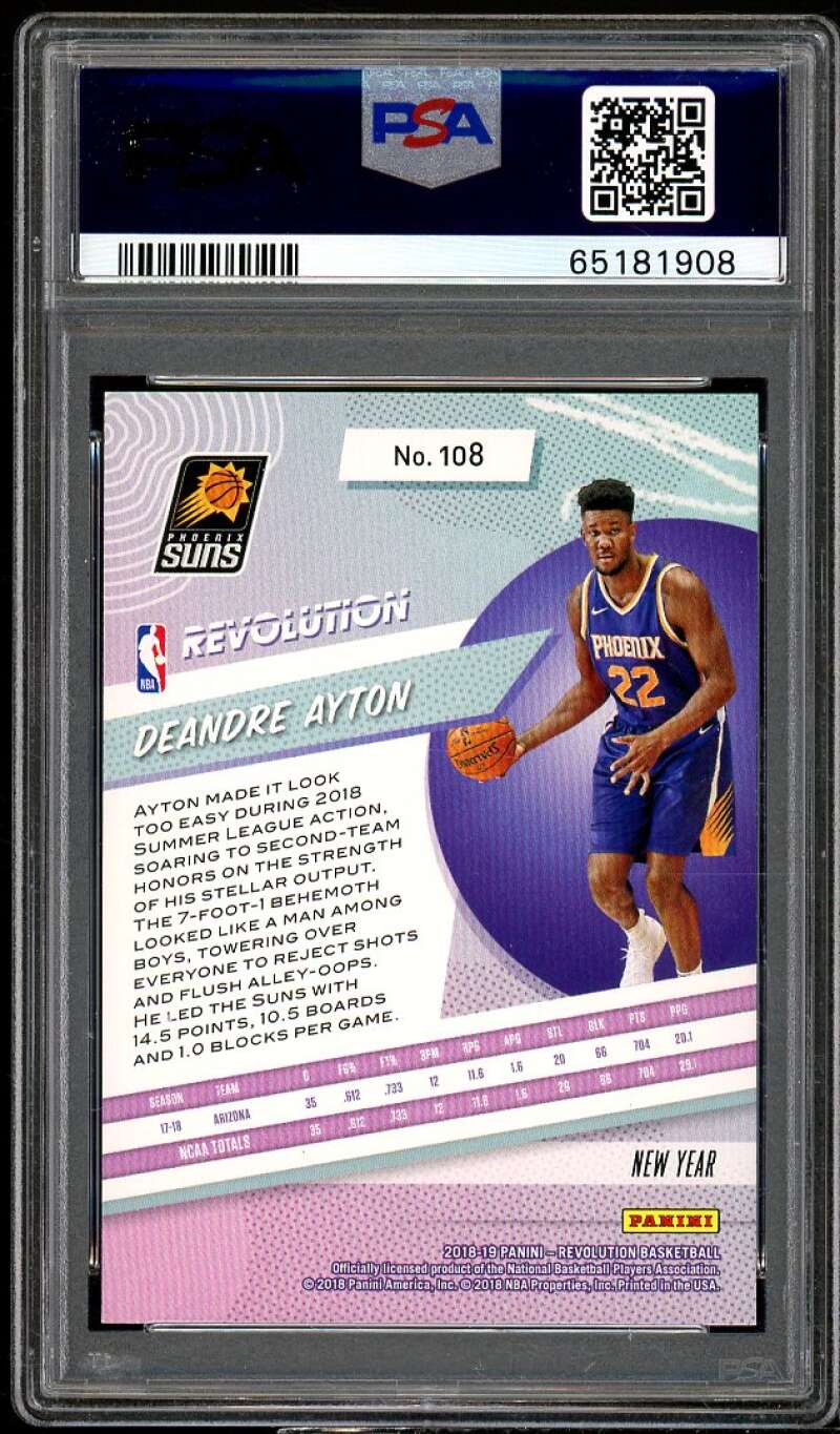 Deandre Ayton Rookie Card 2018-19 Panini Revolution Chinese New Year #108 PSA 10 Image 2