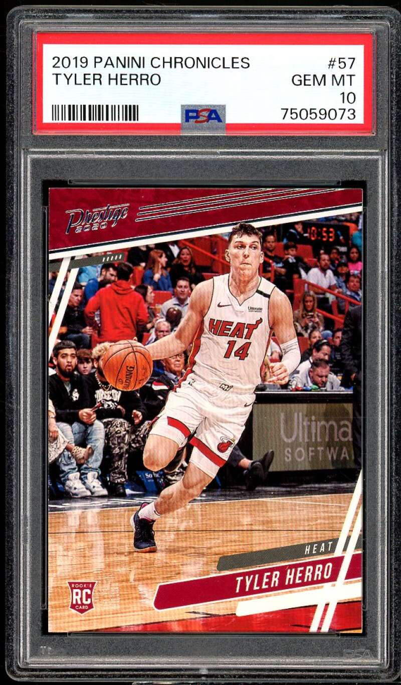 Tyler Herro Rookie Card 2019-20 Panini Chronicles #57 PSA 10 Image 1