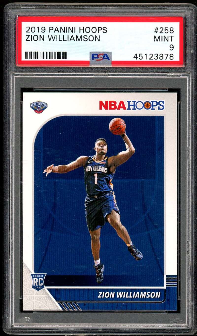 Zion Williamson Rookie Card 2019-20 Hoops #258 PSA 9 Image 1