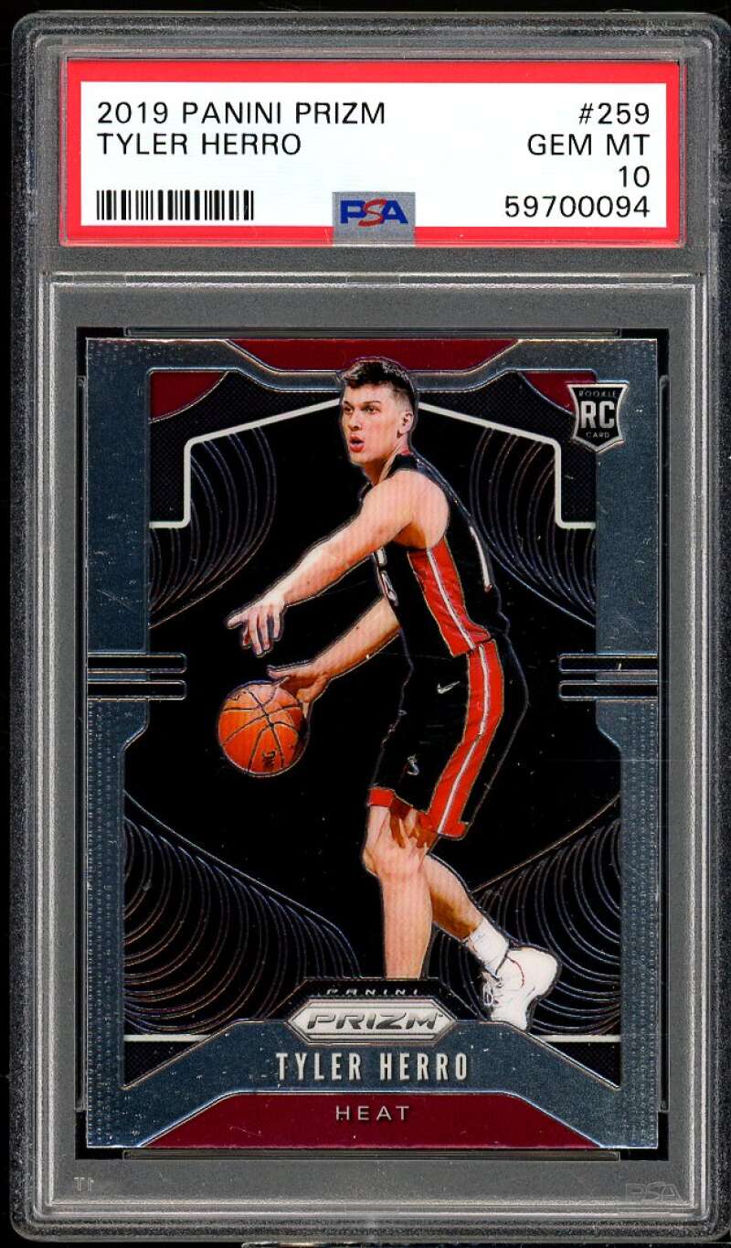 Tyler Herro Rookie Card 2019-20 Panini Prizm #259 PSA 10 Image 1