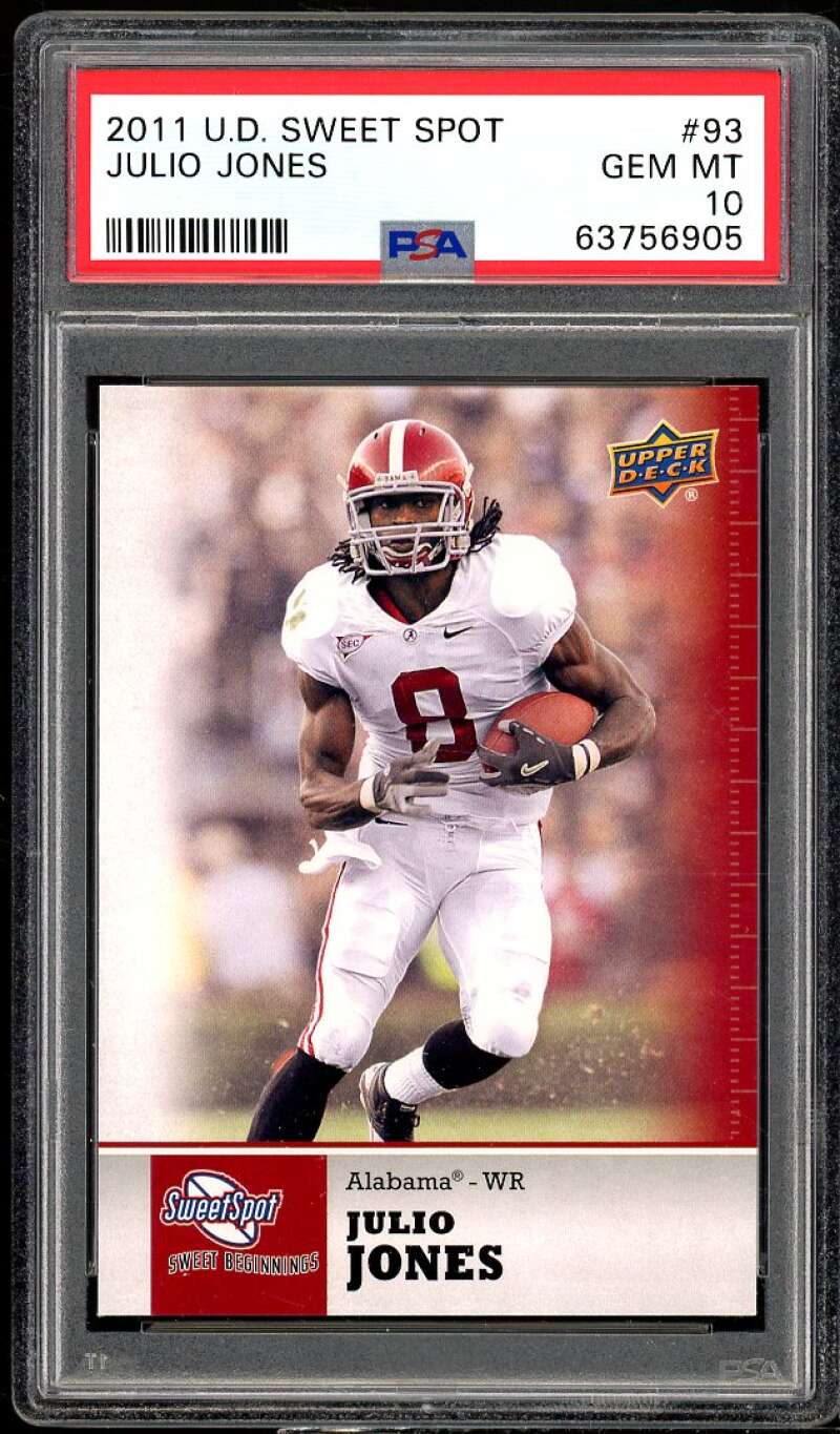 Julio Jones Rookie Card 2011 Upper Deck Sweet Spot #93 PSA 10 Image 1