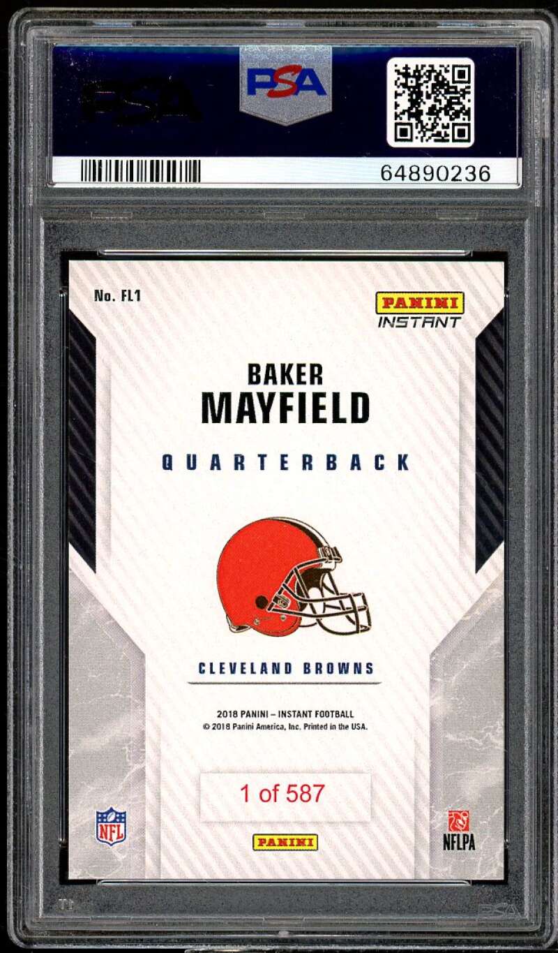 Baker Mayfield Rookie Card 2018 Panini Instant RPS First Look #FL1 PSA 10 Image 2