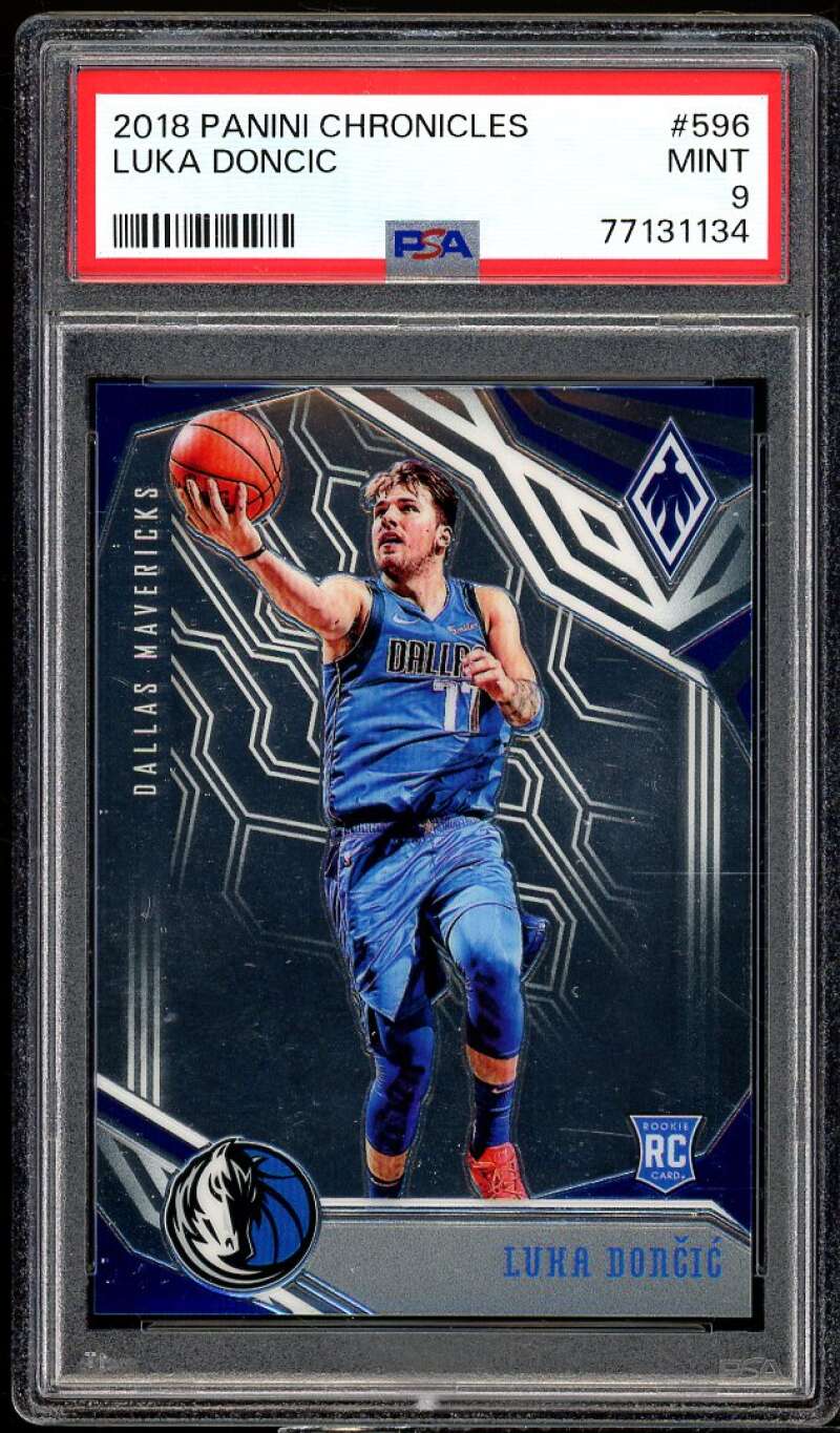 Luka Doncic Rookie Card 2018-19 Panini Chronicles #596 PSA 9 Image 1