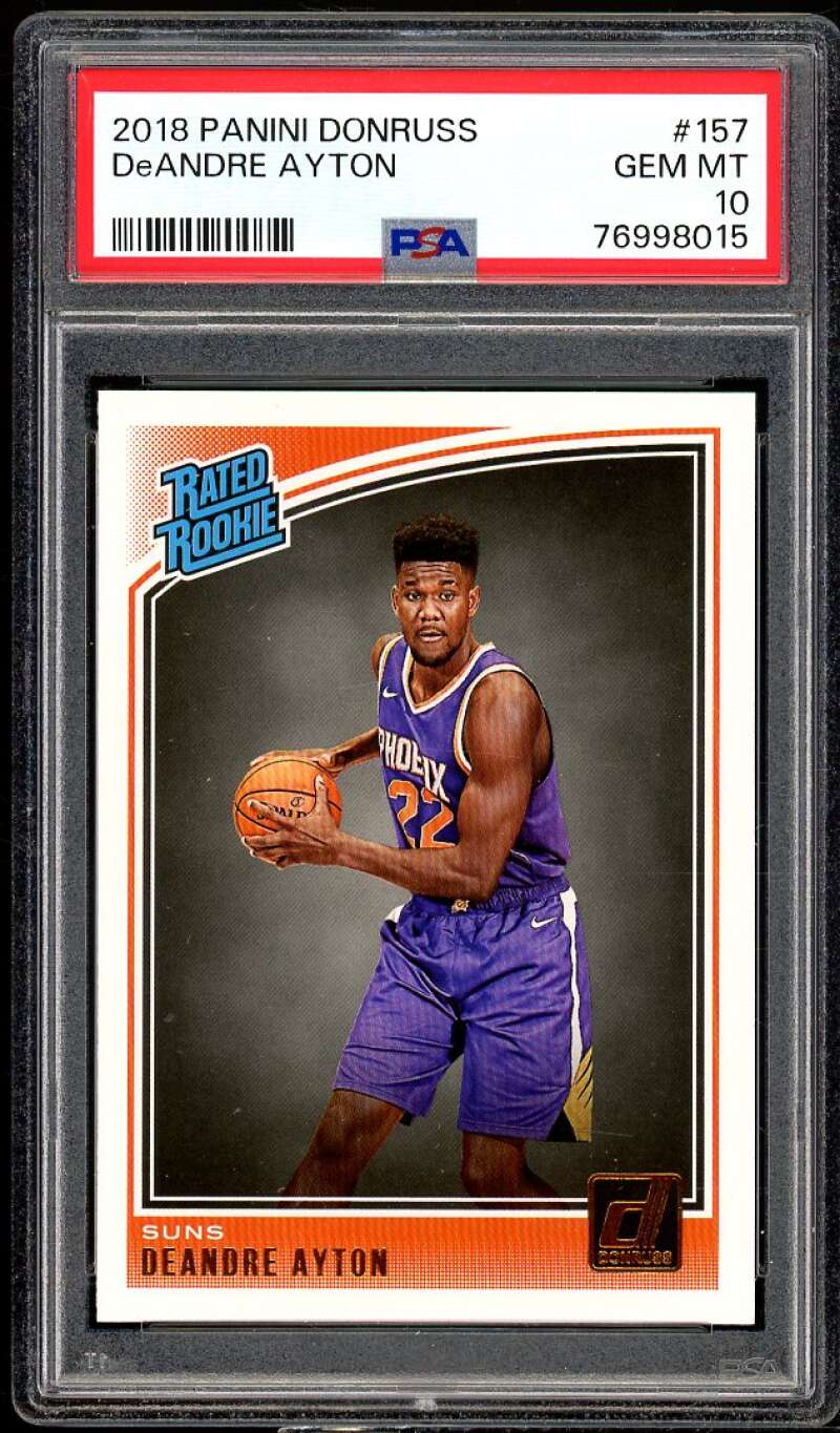 Deandre Ayton Rookie Card 2018-19 Donruss #157 PSA 10 Image 1