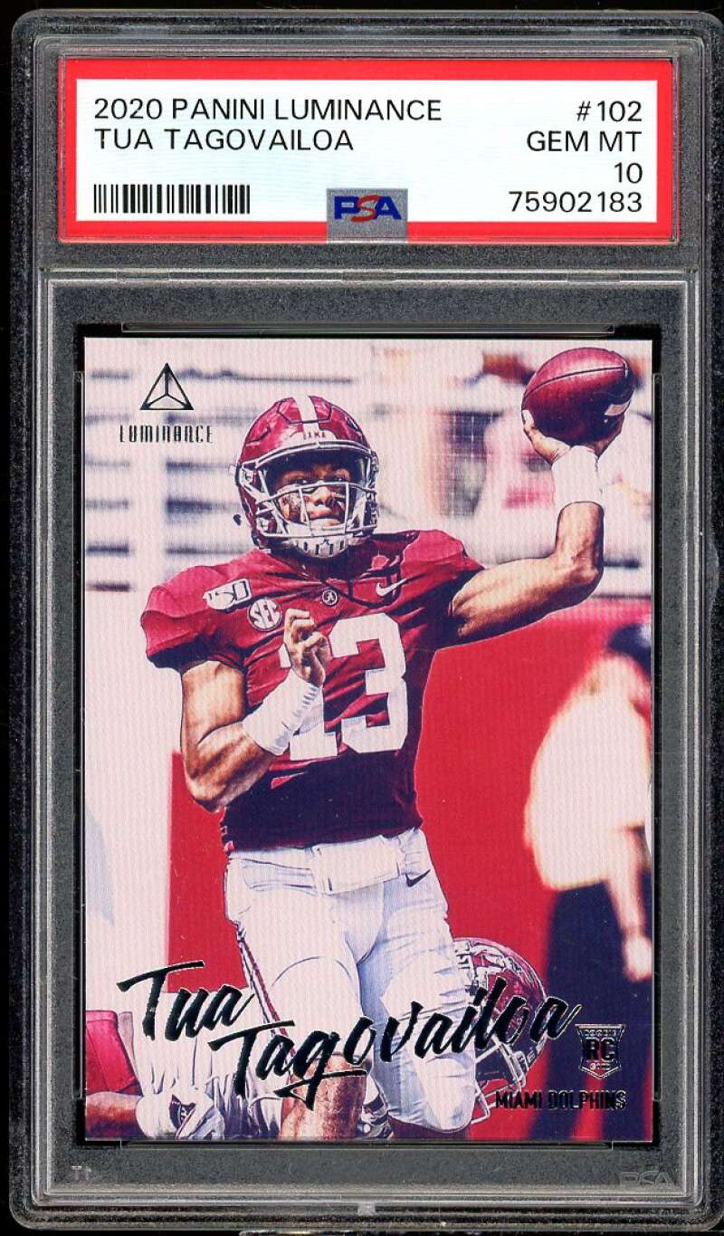 Tua Tagovailoa Rookie Card 2020 Panini Luminance #102 PSA 10 Image 1