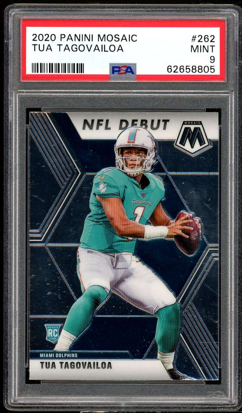 Tua Tagovailoa Rookie Card 2020 Panini Mosaic #262 PSA 9 Image 1