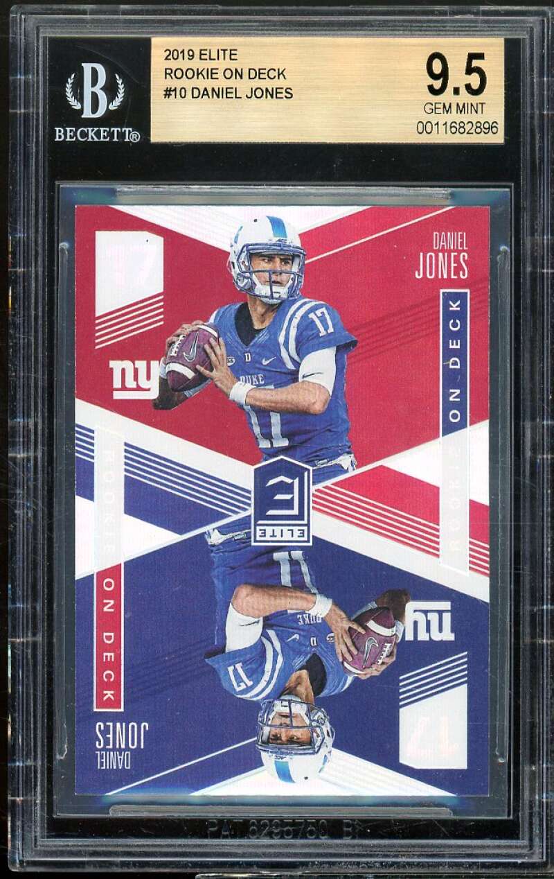 Daniel Jones Rookie Card 2019 Elite Rookie on Deck #10 BGS 9.5 Image 1