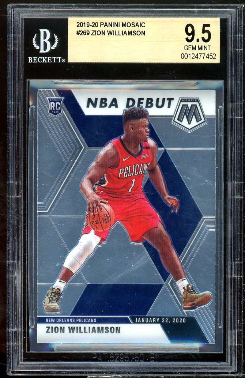 Zion Williamson Rookie Card 2019-20 Panini Mosaic #269 BGS 9.5 Image 1