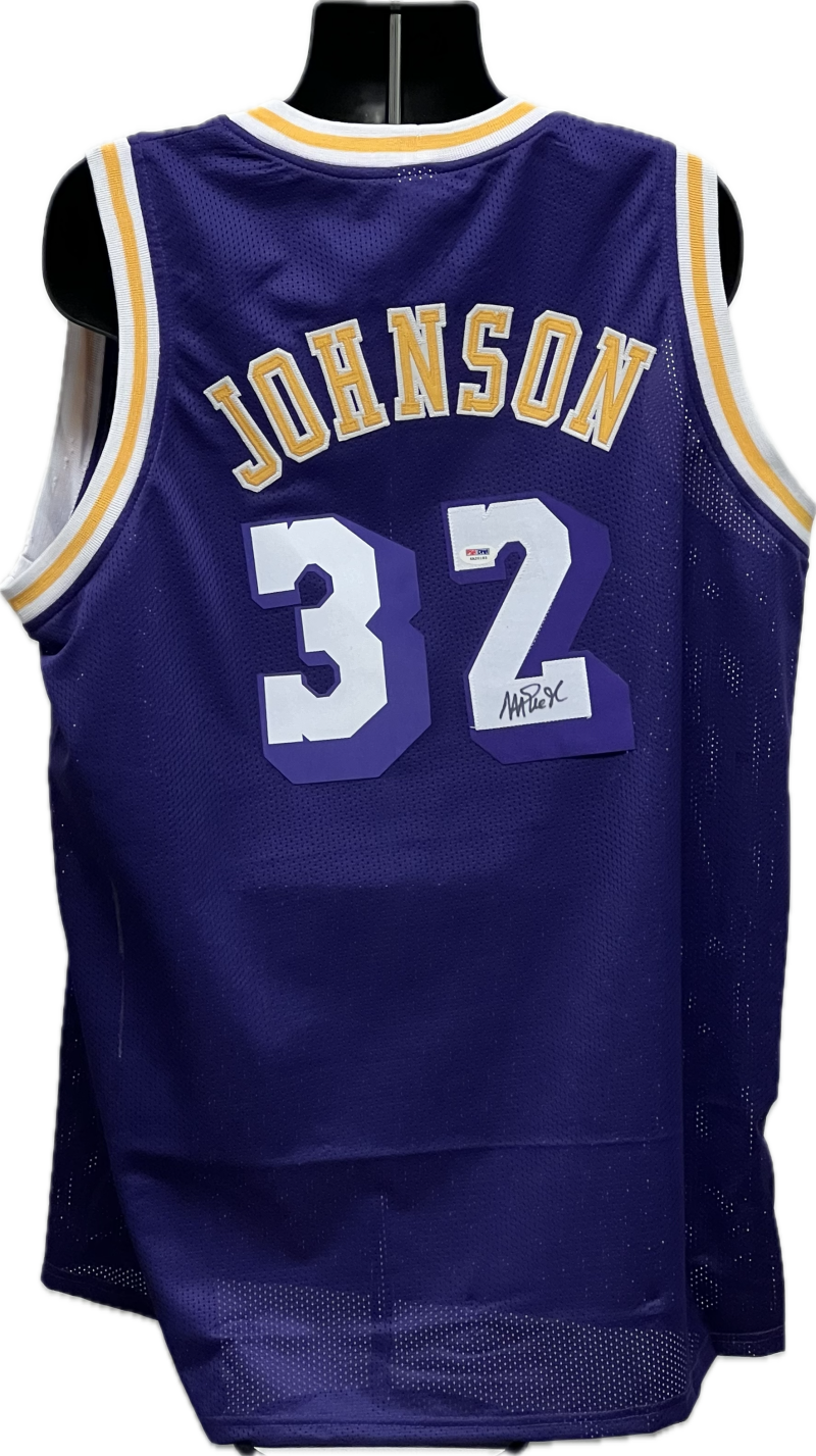 Magic Johnson Autograph Signed Lakers Basketball Jersey PSA DNA Authentic  Image 1