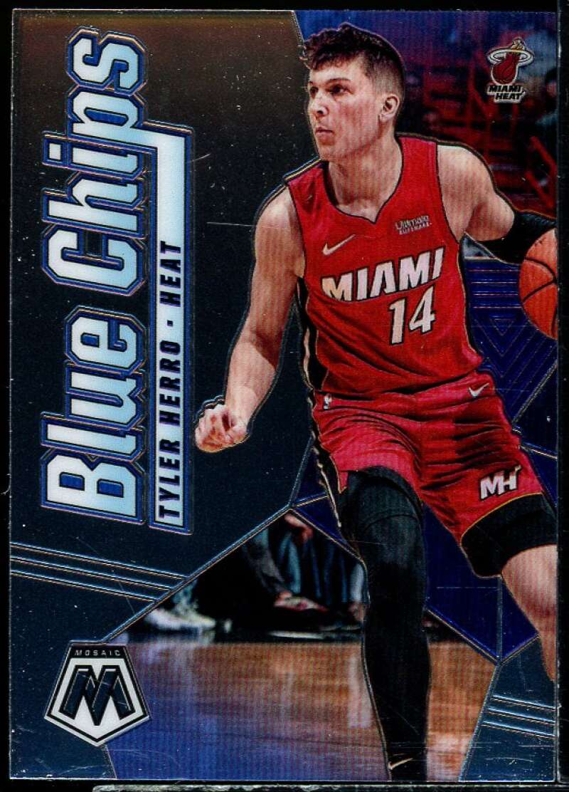 Tyler Herro Rookie Card 2019-20 Panini Mosaic Blue Chips #3 Image 1