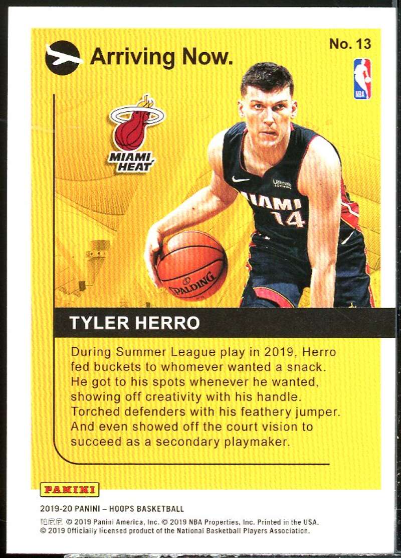 Tyler Herro Rookie Card 2019-20 Hoops Arriving Now Holo #13 Image 2