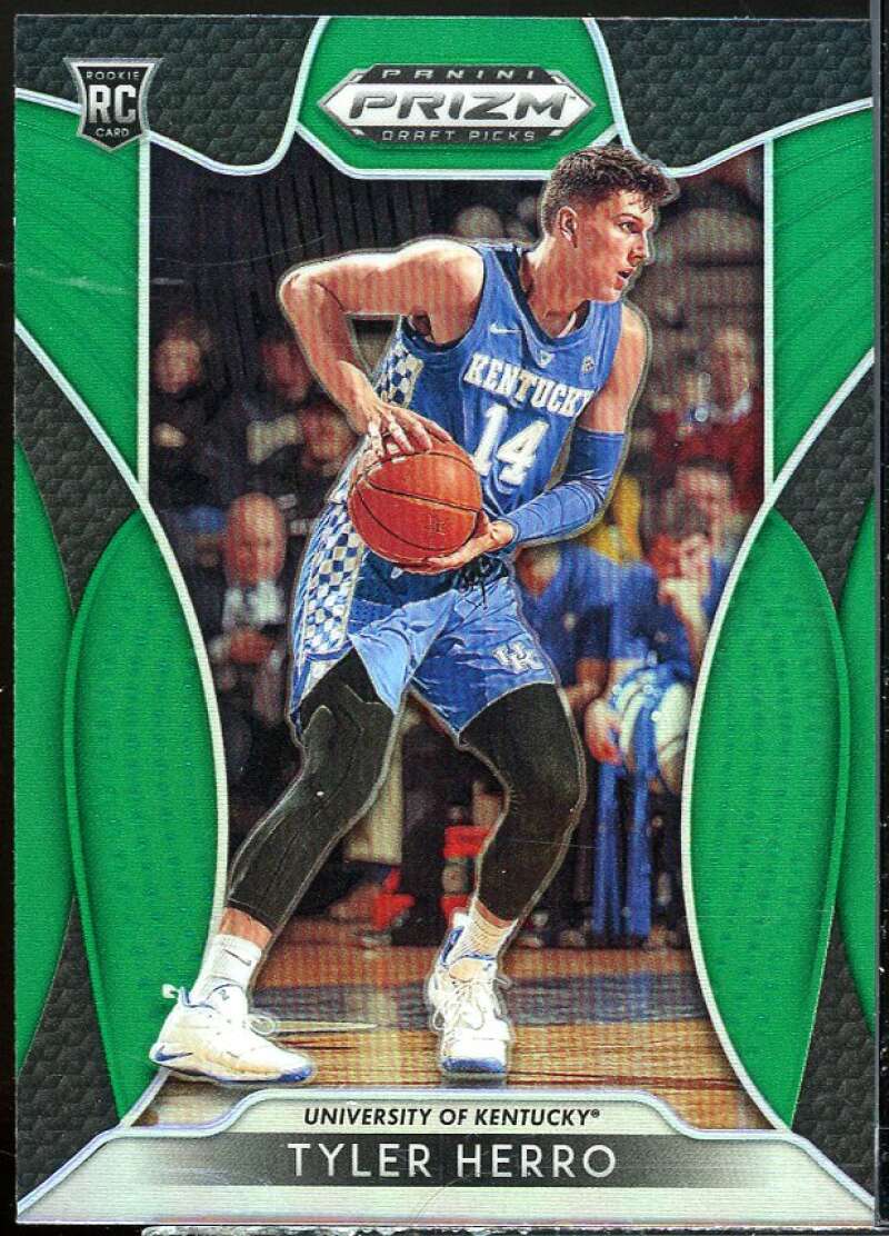 Tyler Herro Rookie Card 2019-20 Panini Prizm Draft Picks Prizms Green #15 Image 1