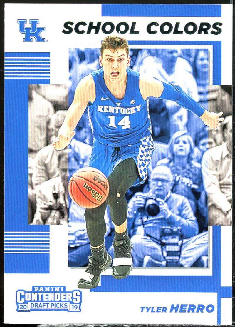 Tyler Herro Rookie Card 2019-20 Panini Contenders Draft Picks School Colors #19 Image 1