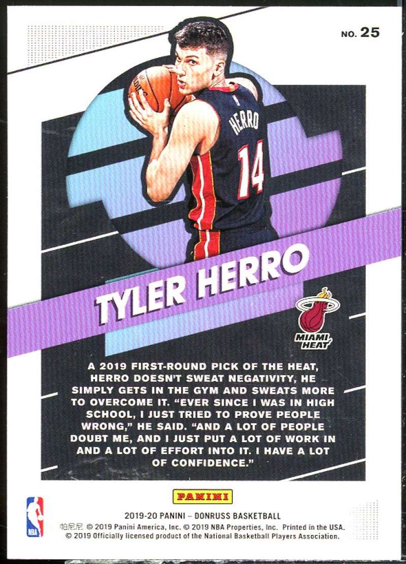 Tyler Herro Rookie Card 2019-20 Donruss Great X-Pectations #25 Image 2