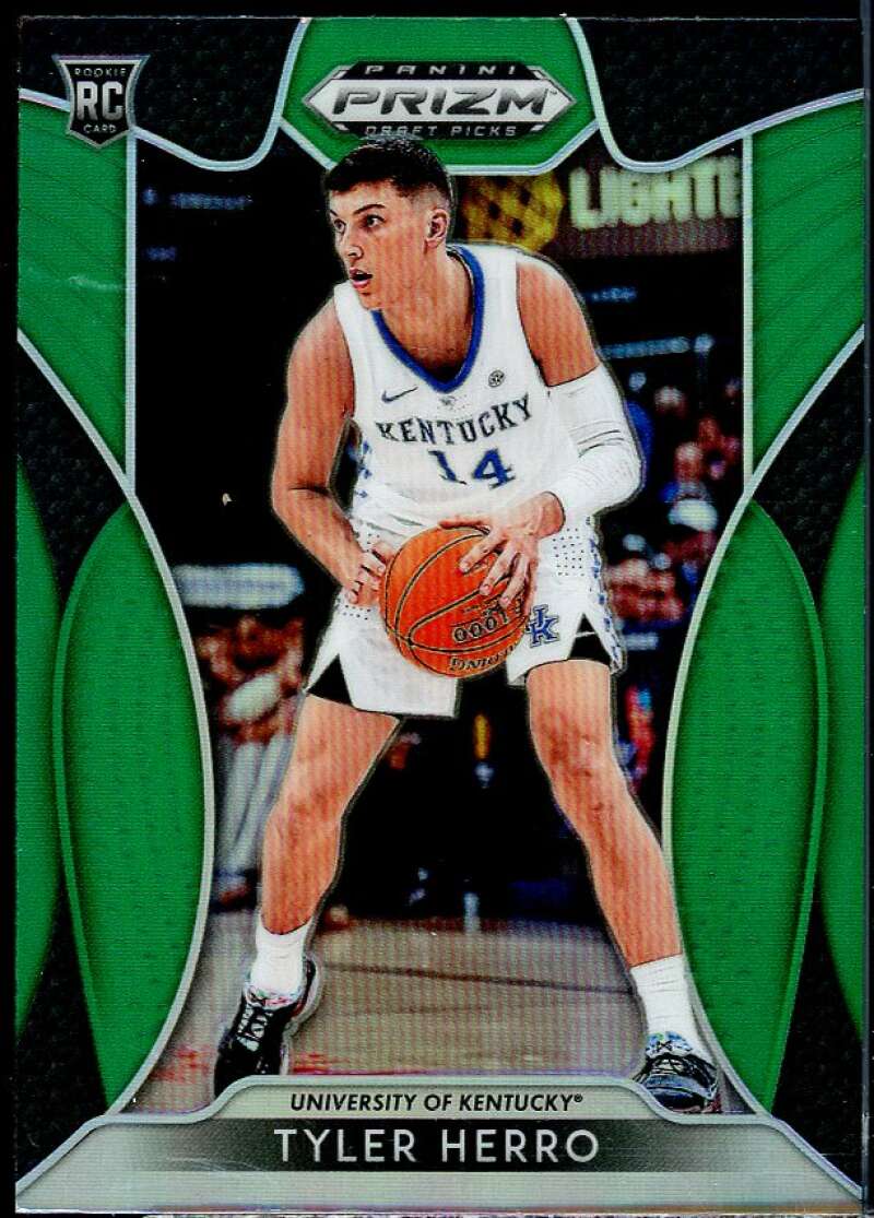 Tyler Herro Rookie Card 2019-20 Panini Prizm Draft Picks Prizms Green #79 Image 1