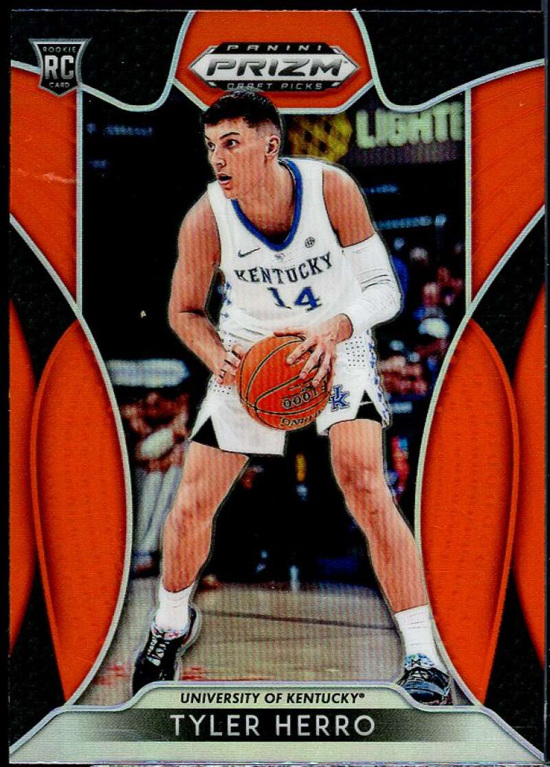 Tyler Herro Rookie Card 2019-20 Panini Prizm Draft Picks Prizms Orange #79 Image 1