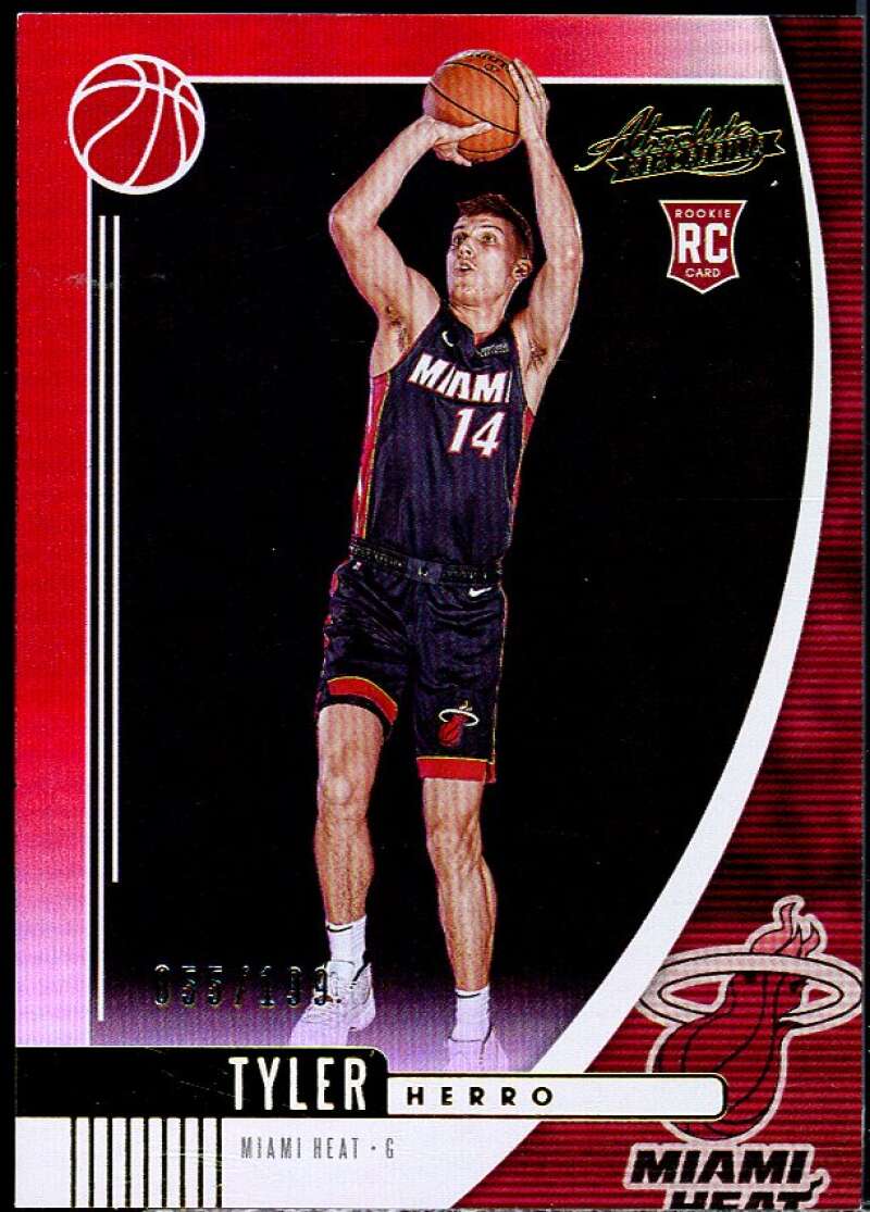 Tyler Herro Rookie Card 2019-20 Panini Absolute Memorabilia Red #89 Image 1