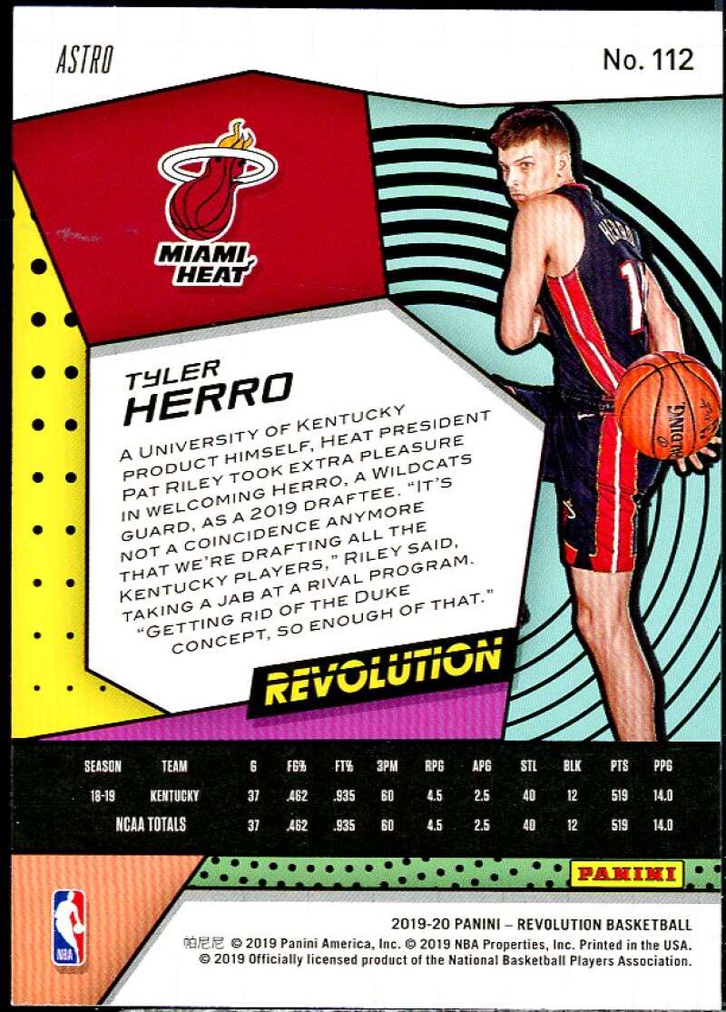 Tyler Herro Rookie Card 2019-20 Panini Revolution Astro #112 Image 2