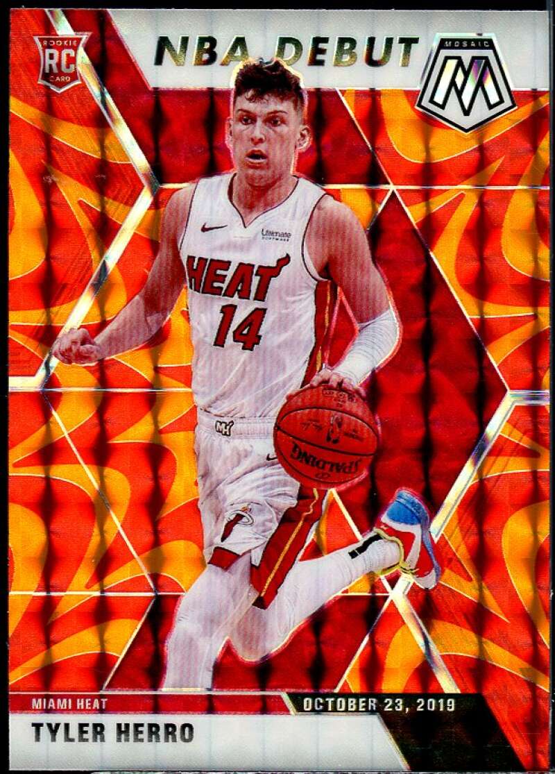 Tyler Herro Rookie Card 2019-20 Panini Mosaic Orange Reactive #280 Image 1