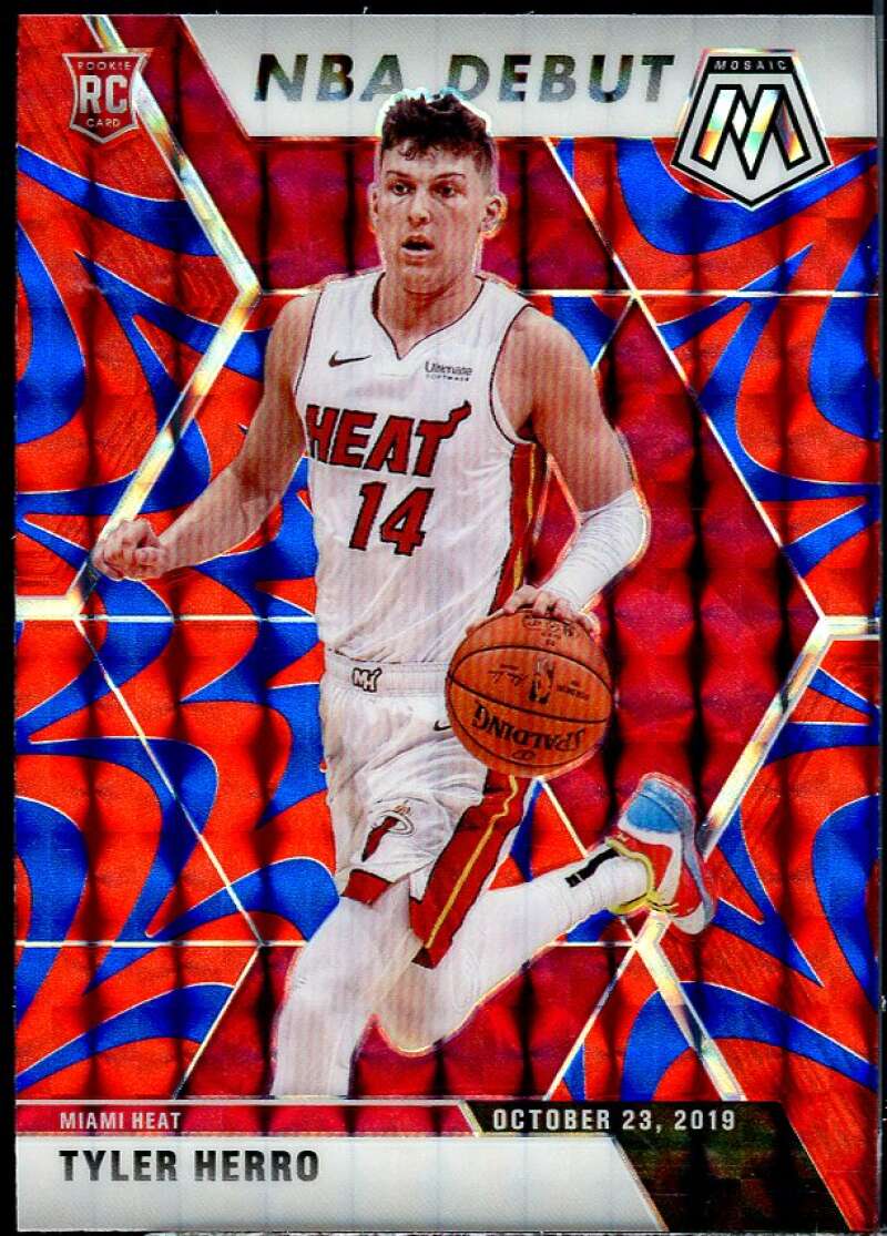 Tyler Herro Rookie Card 2019-20 Panini Mosaic Red #280 Image 1