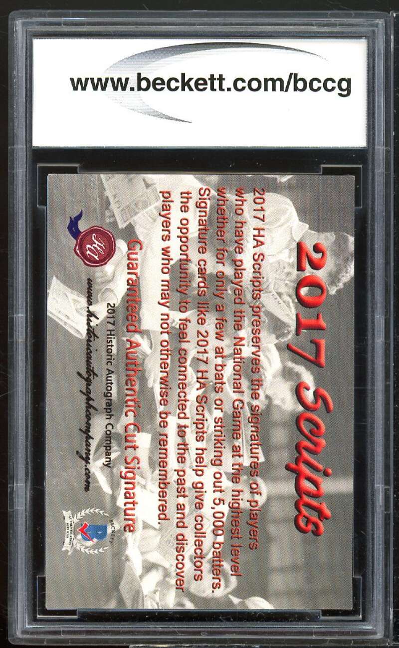 Bob Bailey 2017 Historic Autographs Scripts #nno BGS BCCG Authentic Image 2