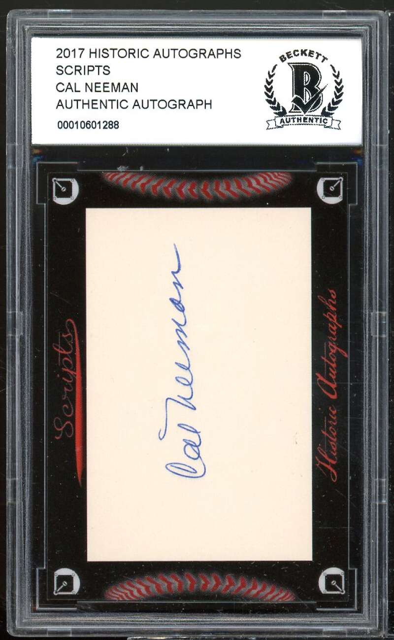 Cal Neeman 2017 Historic Autographs Scripts #nno BGS BCCG Authentic Image 1