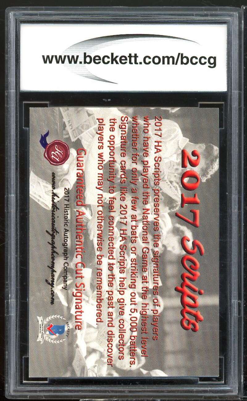 Eddie Delker 2017 Historic Autographs Scripts #nno BGS BCCG Authentic Image 2