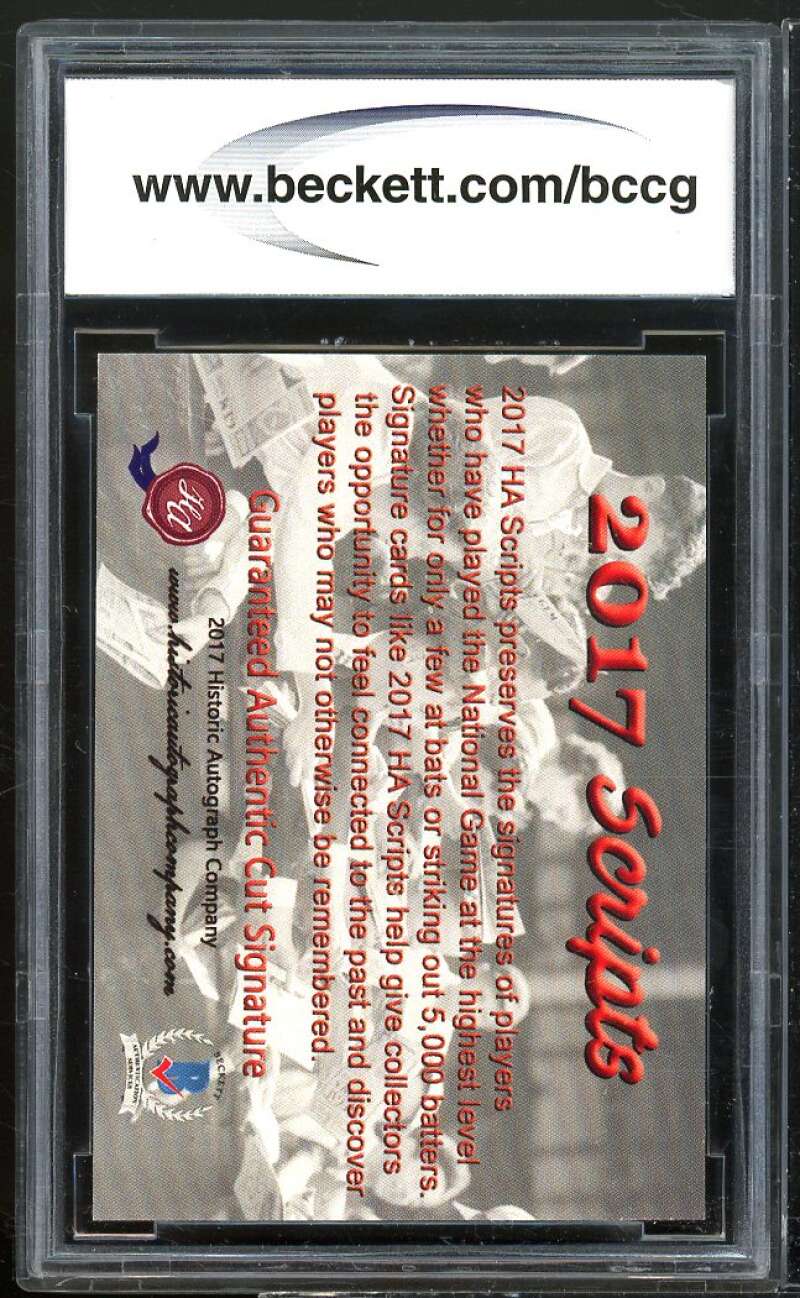 Hal Naragon 2017 Historic Autographs Scripts #nno BGS BCCG Authentic Image 2