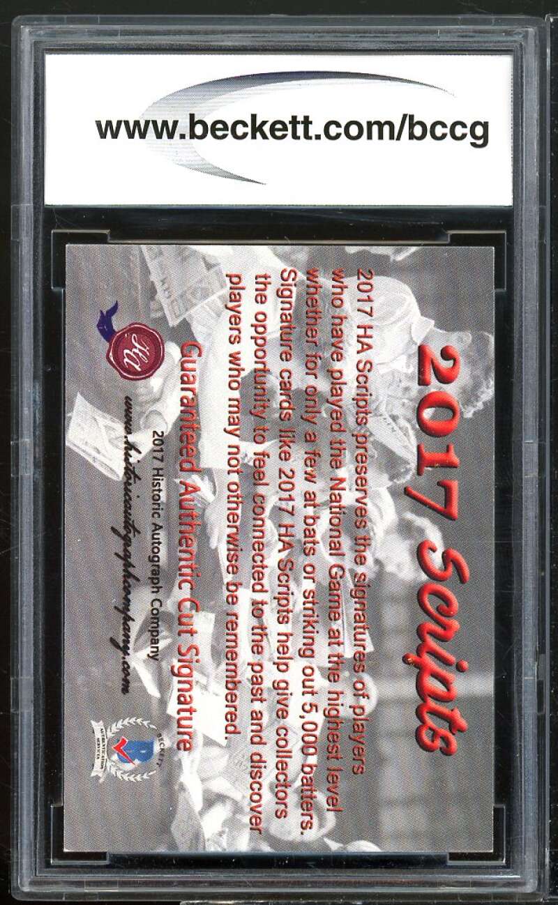 Kevin Kennedy 2017 Historic Autographs Scripts #nno BGS BCCG Authentic Image 2