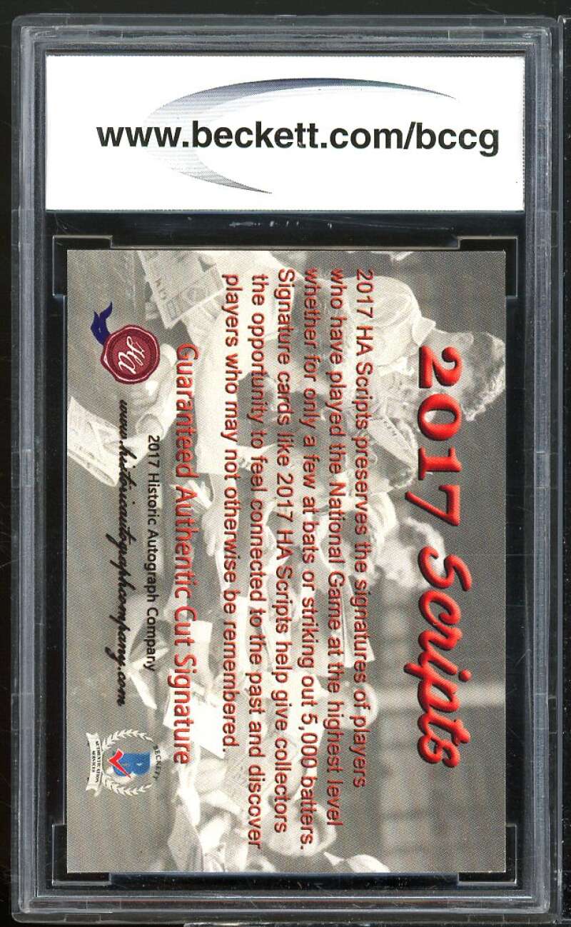 Stanley Fansler 2017 Historic Autographs Scripts #nno BGS BCCG Authentic Image 2