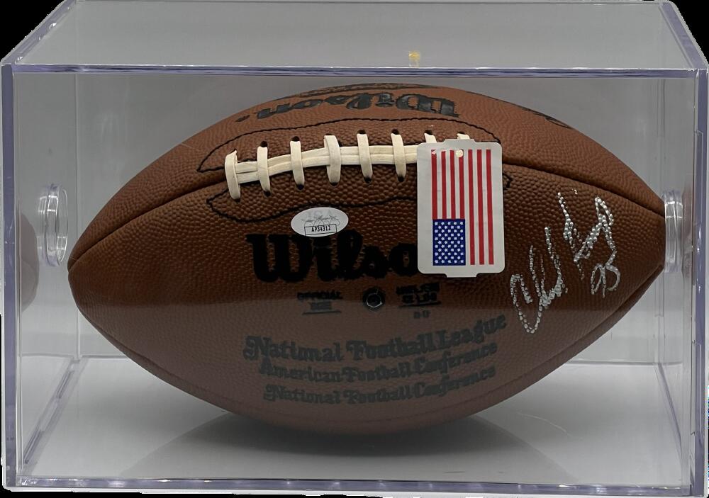 Roger Staubach Chad Hennings Autograph Signed Cowboys Football JSA Authentic   Image 1