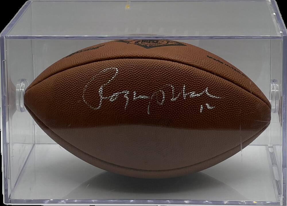 Roger Staubach Chad Hennings Autograph Signed Cowboys Football JSA Authentic   Image 3