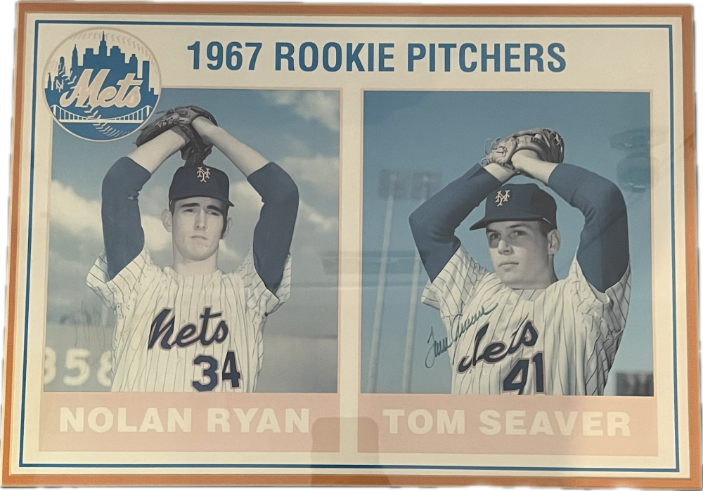 Nolan Ryan / Tom Seaver 1967 The Rookie Pitchers Autograph Signed 15x20 Photo  Image 1
