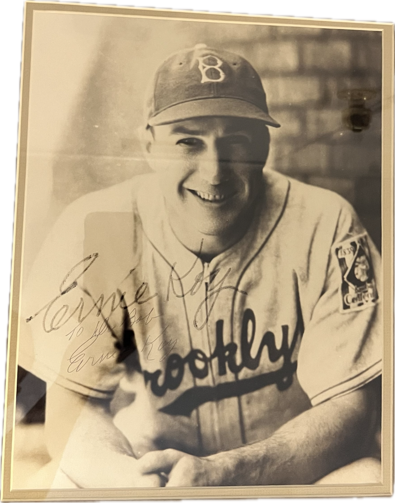 Ernie Koy Brooklyn Dodgers Autograph Signed 16x20 Photo  Image 2