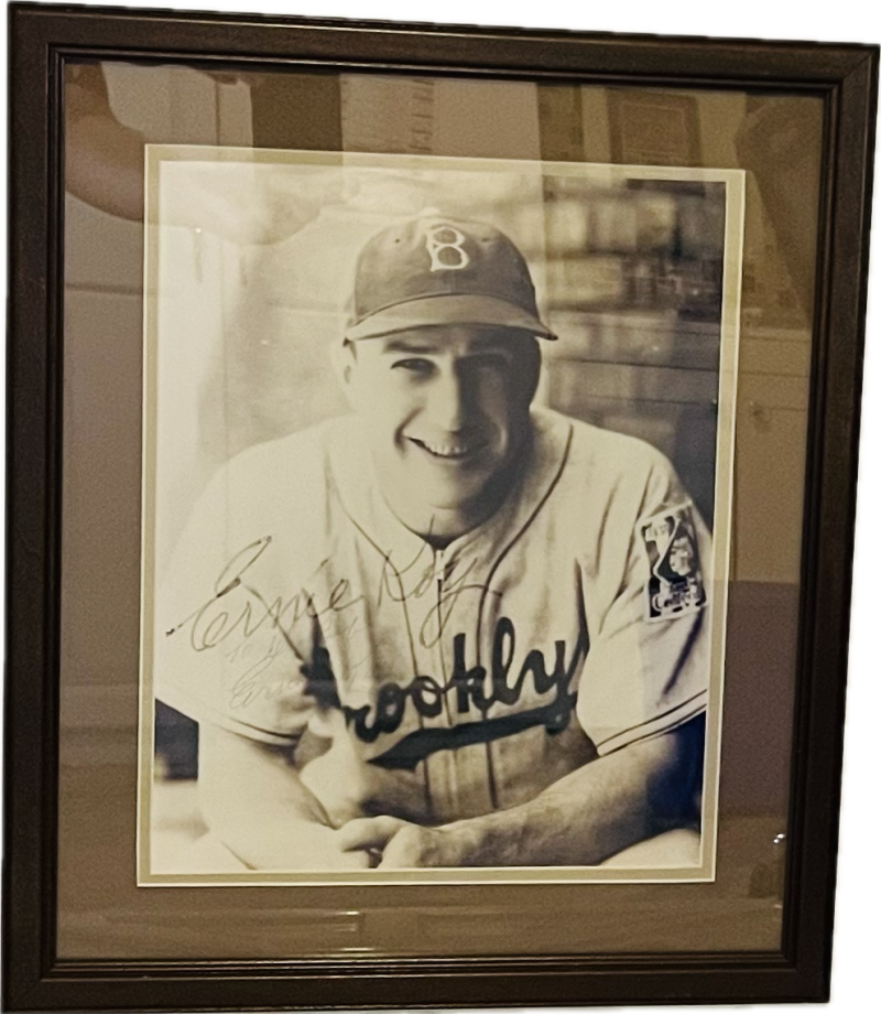 Ernie Koy Brooklyn Dodgers Autograph Signed 16x20 Photo  Image 1