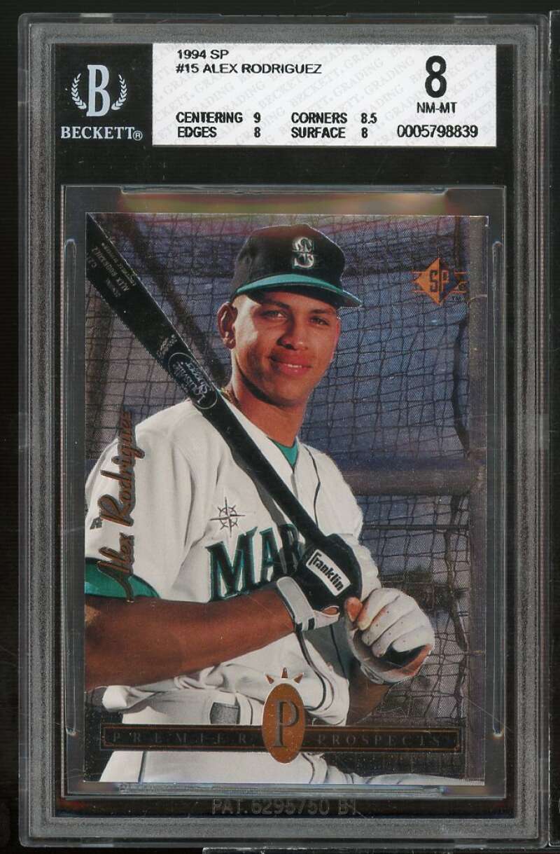 Alex Rodriguez Rookie Card 1994 SP #15 BGS 8 (9 8.5 8 8) Image 1