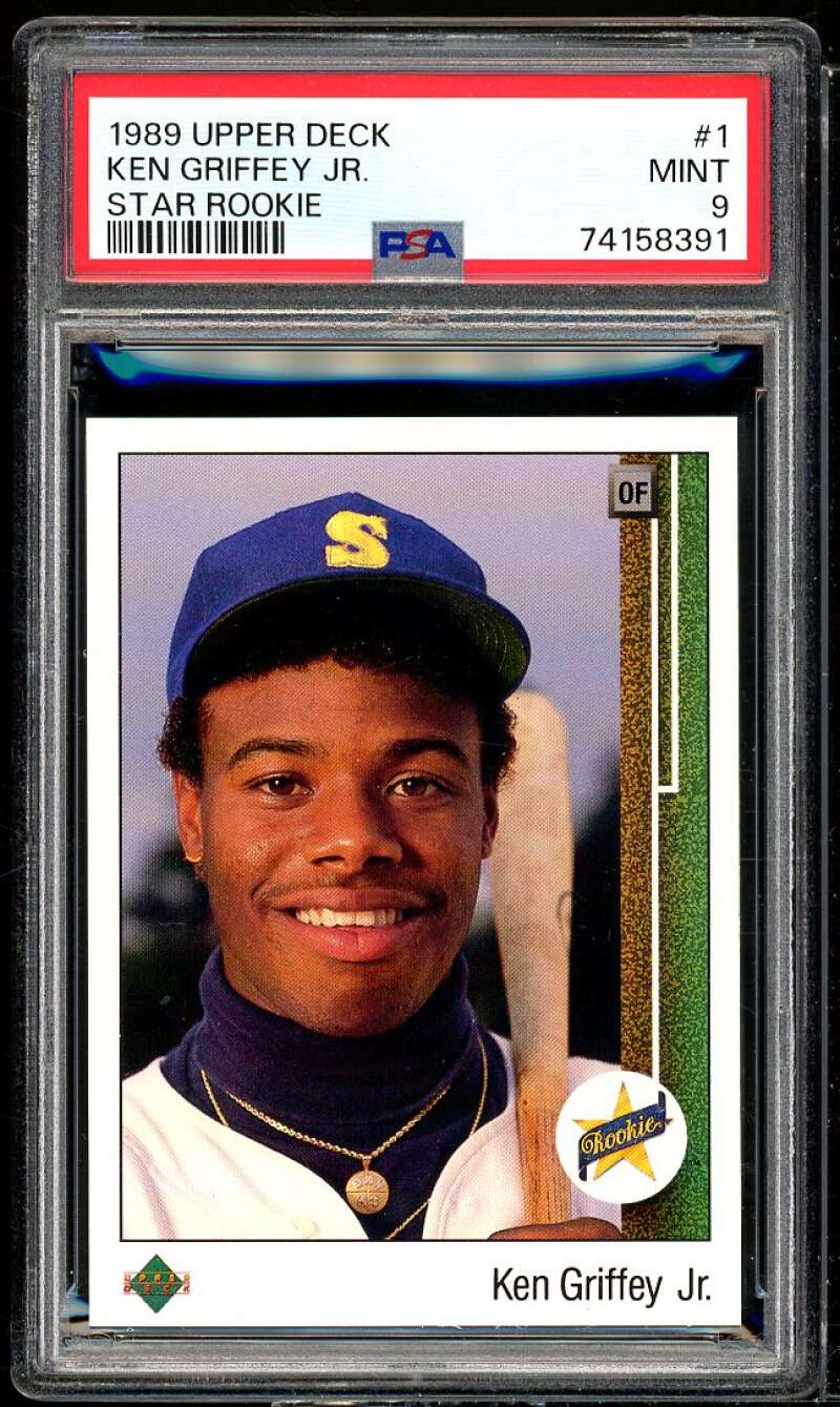 Ken Griffey Jr. Rookie Card 1989 Upper Deck #1 PSA 9 Image 1