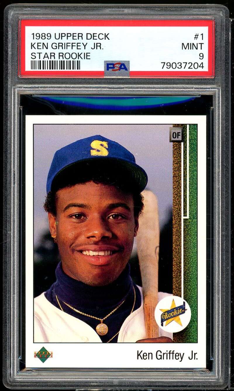 Ken Griffey Jr. Rookie Card 1989 Upper Deck #1 PSA 9 Image 1