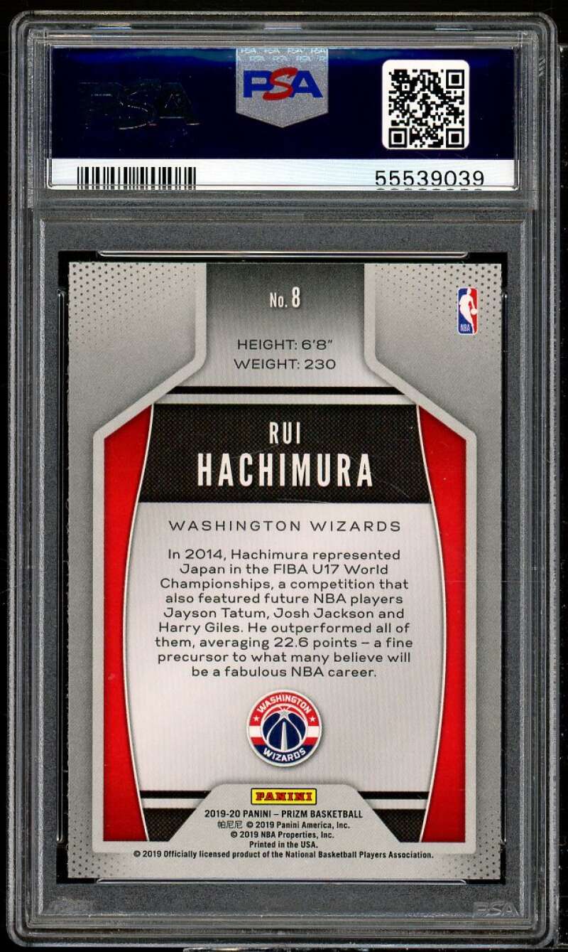 Rui Hachimura Rookie Card 2019-20 Panini Prizm Instant Impact #8 PSA 10 Image 2