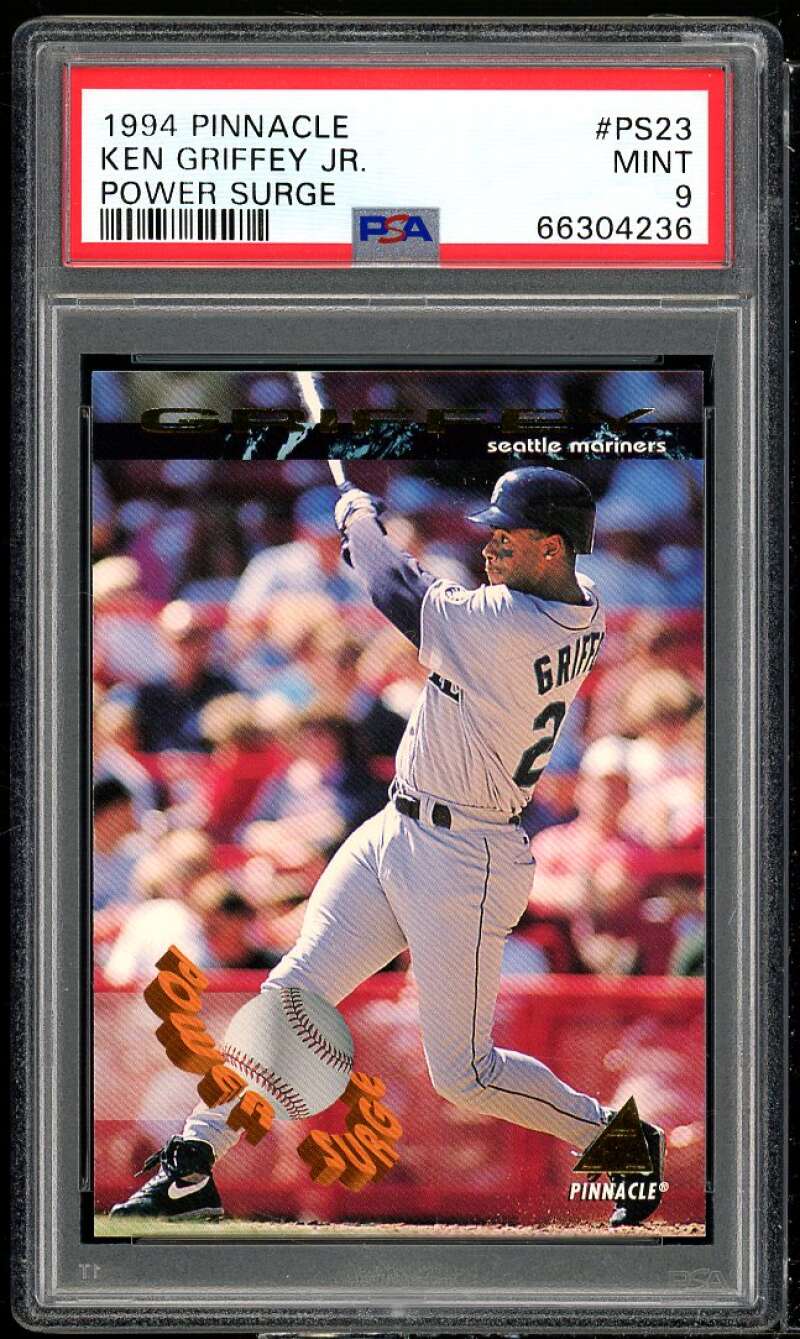 Ken Griffey Jr. Card 1994 Pinnacle Power Surge #PS23 PSA 9 Image 1