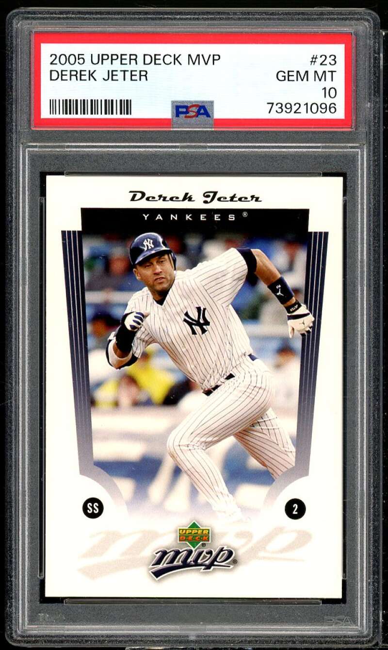 Derek Jeter Card 2005 Upper Deck MVP #23 PSA 10 Image 1